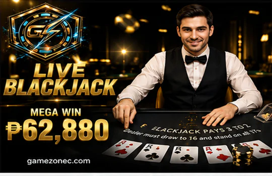 GAMEZONE live casino table with dealer stream, countdown timer, and clear controls